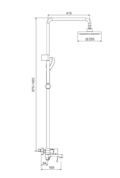 Душова система Gappo Tomahawk G2402 хром G2402 фото