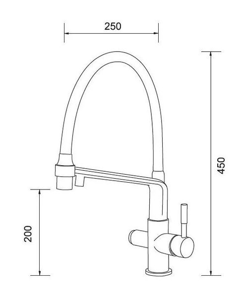 Смеситель для кухни на две воды GAPPO G4398-7 с гибким изливом, черный/хром G4398-7 фото