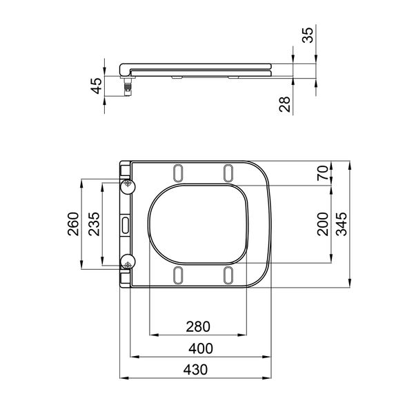 Сиденье для унитаза Qtap (Aries) с микролифтом Slim QT99HXU15W SD00046074 фото