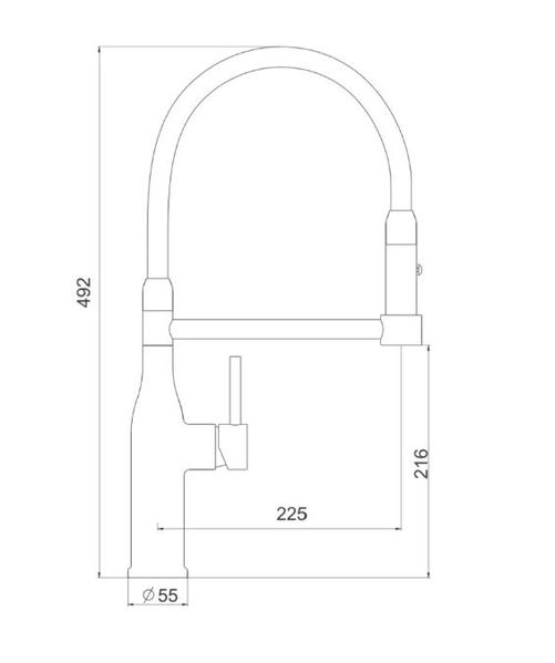 Смеситель для кухни GAPPO G4398-51 с гибким изливом, 2 режима, черный G4398-51 фото