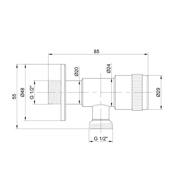 Запірний вентиль Lidz Went 112R 1/2*1/2 LDWEN112RNKS34929 Nickel SD00041033 фото