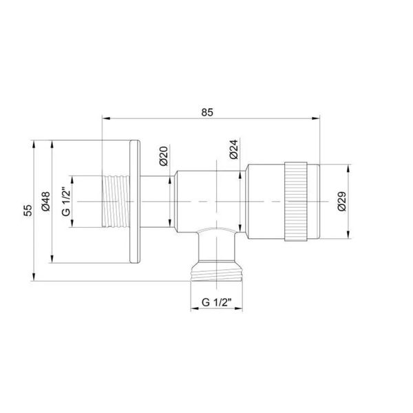 Запірний вентиль Lidz Went 112 1/2*1/2 LDWEN112NKS34930 Nickel SD00041034 фото