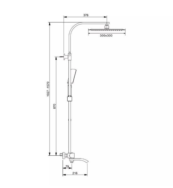 Душова система GAPPO G2407-6 чорного кольору G2407-6 фото