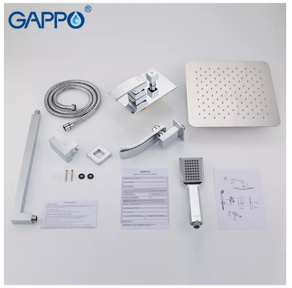 Душевая cистема скрытого монтажа GAPPO G7107 хром G7107 фото