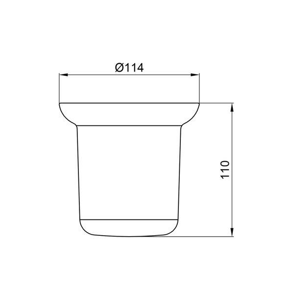 Колба для ёршика Lidz Oreo 0520 (матовое стекло) LDORE0520CRM37455 Chrome SD00043558 фото