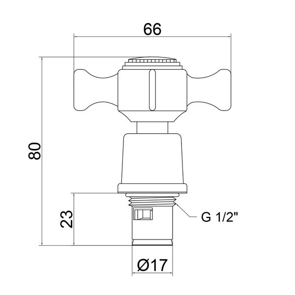 Кран-букса для змішувача Lidz Repair 22 1/2 пара LDREP22CRM22151 Chrome SD00028248 фото