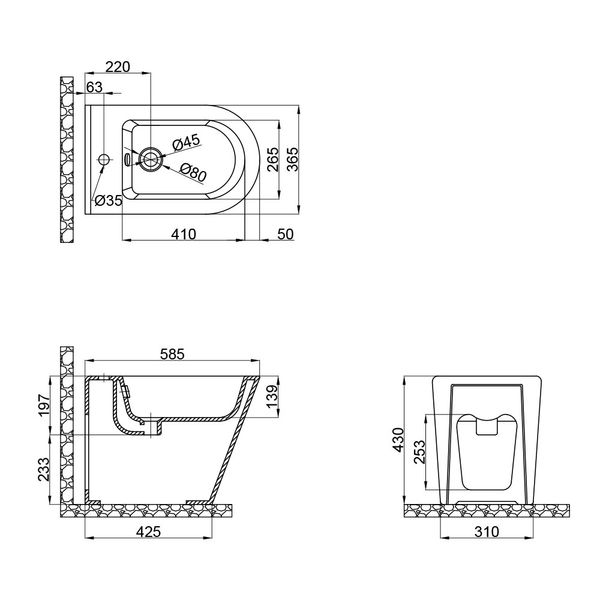 Биде напольное Qtap Scorpio 530x360x395 White QT14441003CW SD00042532 фото