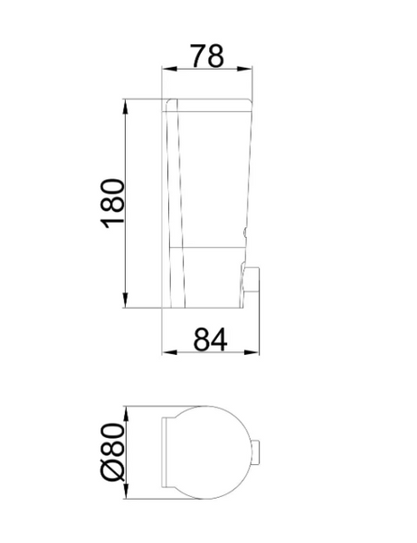 Дозатор рідкого мила Frap F406, пластик, хром/синій, 400 мл F406 фото