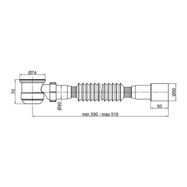 Сифон для душевого поддона Lidz (WHI) 60 04 P002 01 (выход 40/50 мм) SD00044609 фото