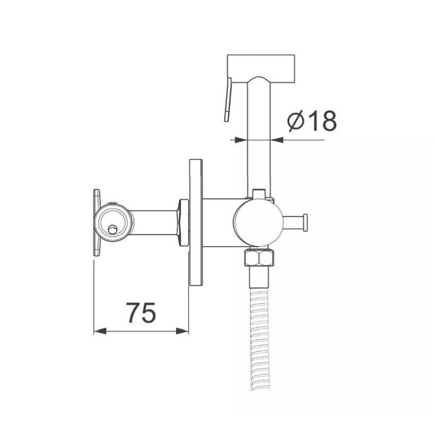 Гигиенический душ GAPPO G7290 с термостатом и крючком, хром G7290 фото