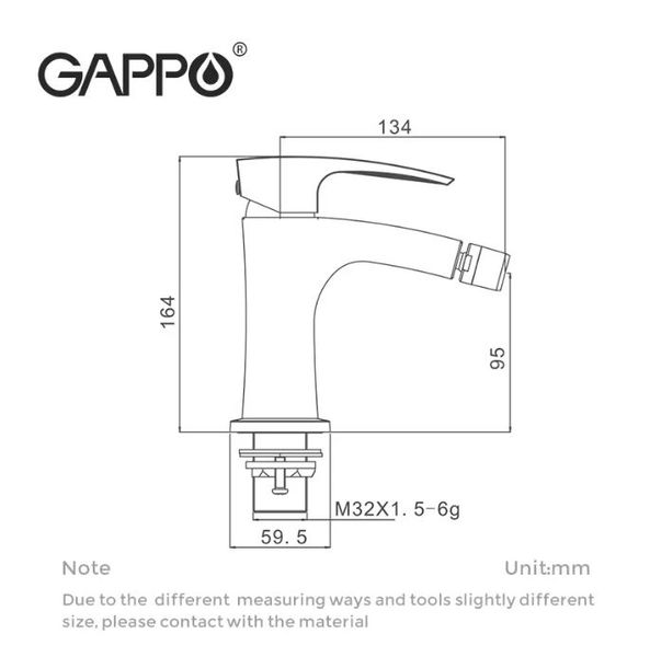 Змішувач для біде GAPPO G5007, хром G5007 фото