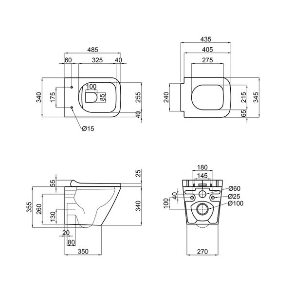 Унітаз підвісний Qtap Tern безобідковий з сідінням Soft-close QT1733052ERW SD00037240 фото