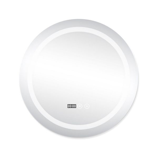 Дзеркало Qtap Mideya (DC-F803) R600 з LED-підсвічуванням Touch, з антизапотіванням, з годинником, димером, рег. яскравості QT2078F803W SD00034656 фото