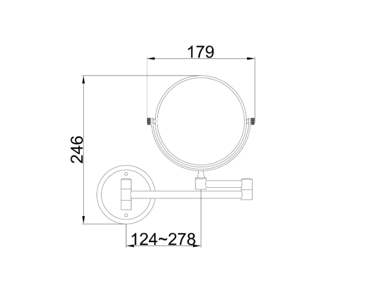 Настенное зеркало Frap F6106, косметическое с увеличением 150х150 мм. F6106 фото