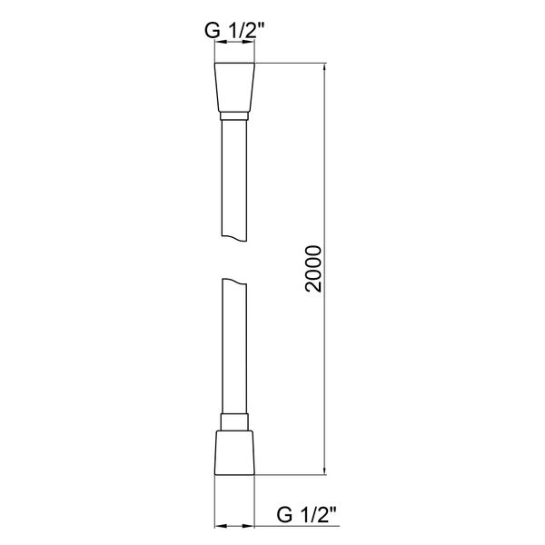 Шланг для ручного душа Qtap Hadice 2000 мм QTHADPVC200C Chrome SD00041925 фото