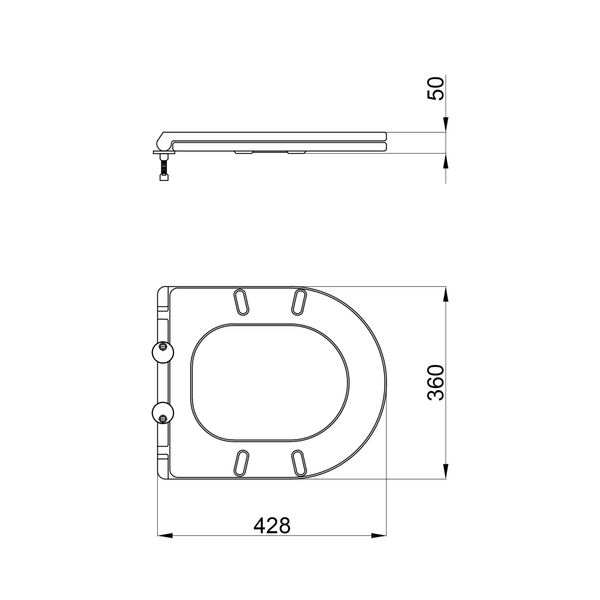 Сидіння для унітаза Qtap (Robin) з мікроліфтом Slim QT99HY2411MB SD00045128 фото