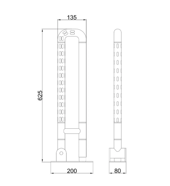 Поручень настінний для туалету Frap F8141, 620 мм, білий F8141 фото