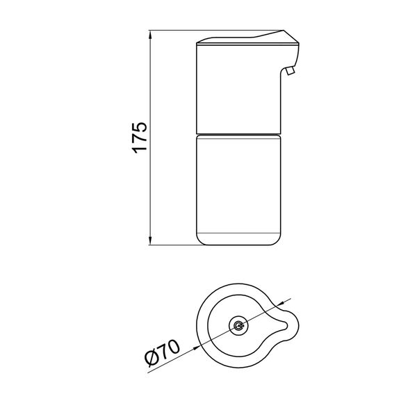 Дозатор для рідкого мила Qtap Pohodli автоматичний 4,5V QT144WH42925 White (Autodávkovač) SD00049039 фото